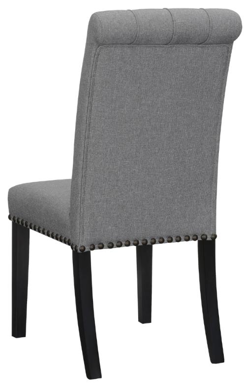 Alana Fabric Upholstered Dining Side Chair Grey (Set of 2)