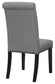 Alana Fabric Upholstered Dining Side Chair Grey (Set of 2)