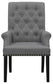 Alana Fabric Upholstered Dining Arm Chair Grey