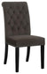 Alana Velvet Upholstered Dining Side Chair Brown (Set of 2)