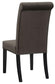 Alana Velvet Upholstered Dining Side Chair Brown (Set of 2)