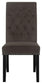 Alana Velvet Upholstered Dining Side Chair Brown (Set of 2)