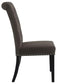 Alana Velvet Upholstered Dining Side Chair Brown (Set of 2)