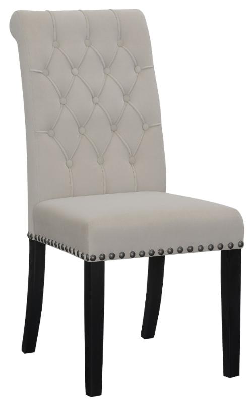 Alana Velvet Upholstered Dining Side Chair Sand (Set of 2)