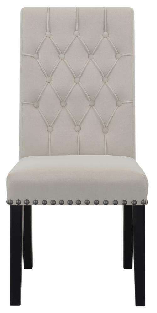 Alana Velvet Upholstered Dining Side Chair Sand (Set of 2)