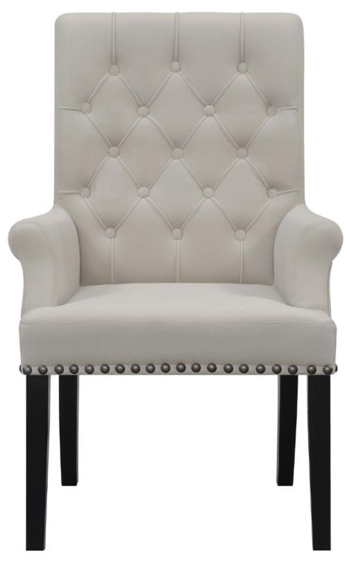 Alana Velvet Upholstered Dining Arm Chair Sand