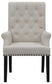 Alana Velvet Upholstered Dining Arm Chair Sand