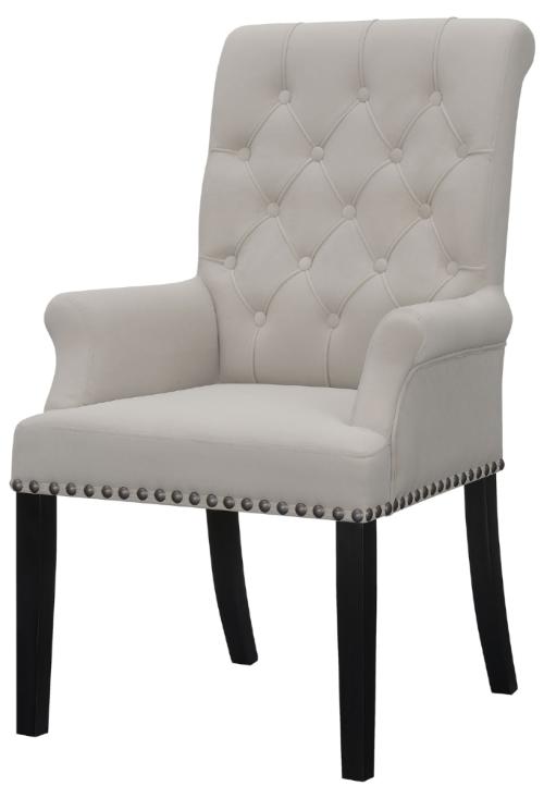 Alana Velvet Upholstered Dining Arm Chair Sand