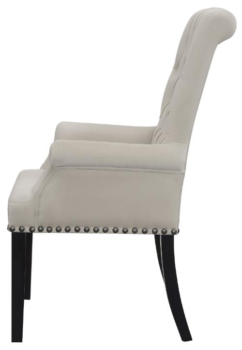 Alana Velvet Upholstered Dining Arm Chair Sand