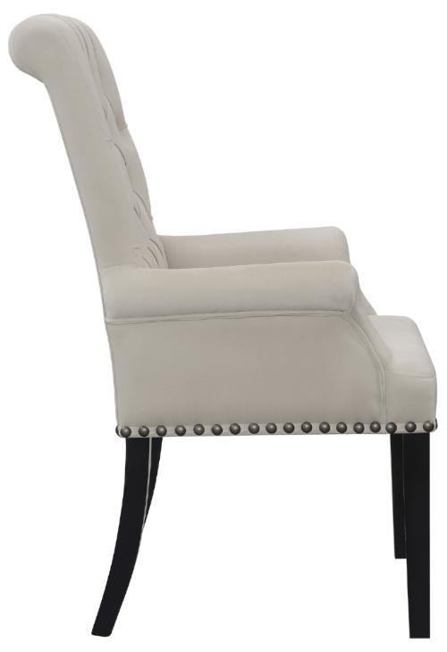 Alana Velvet Upholstered Dining Arm Chair Sand