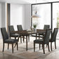 Wes 5-piece Rectangular Dining Table Set Dark Walnut