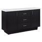 Sherry 3-drawer Marble Top Sideboard Buffet Rustic Espresso