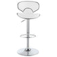 Edenton Upholstered Adjustable Bar Stool White (Set of 2)