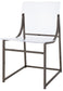 Adino Acrylic Dining Side Chair Black Nickel (Set of 2)