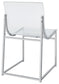 Adino Acrylic Dining Side Chair Chrome (Set of 2)