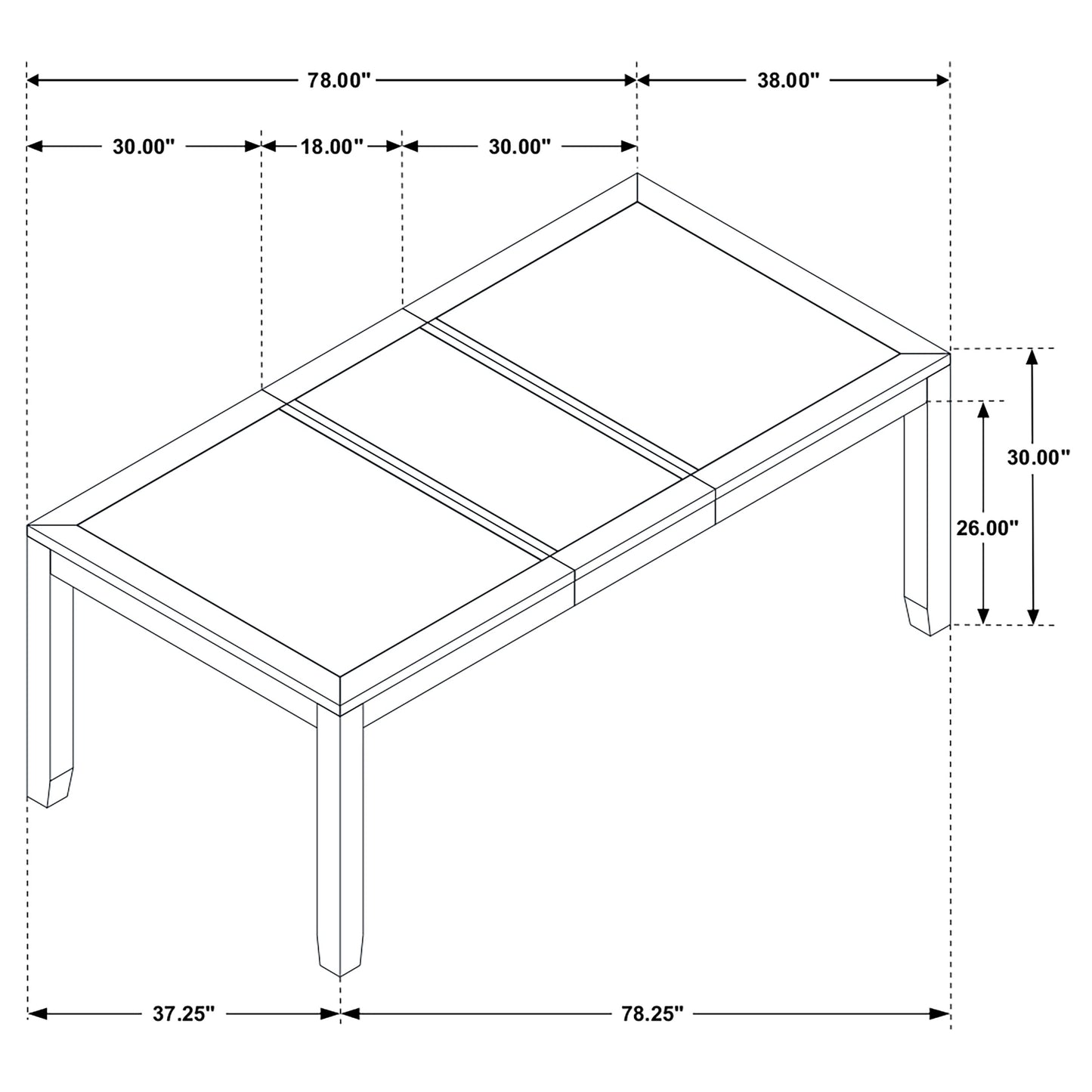 Elodie 5-piece Rectangular Extension Leaf Dining Set Black