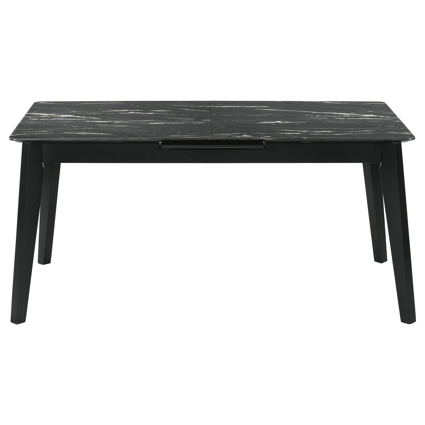 Crestmont 78-inch Extension Dining Table Black Faux Marble