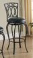 Adamsville Upholstered Swivel Bar Stool Black