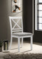 Hollis Cross Back Wood Dining Side Chair White (Set of 2)