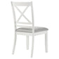 Hollis Cross Back Wood Dining Side Chair White (Set of 2)