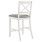 Hollis Wood Counter Chair with Cushion White (Set of 2)