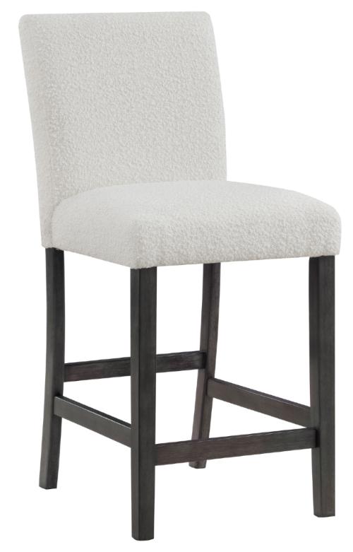 Alba Boucle Upholstered Counter Chair White (Set of 2)