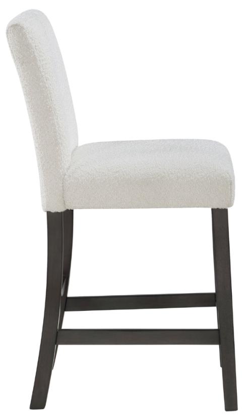 Alba Boucle Upholstered Counter Chair White (Set of 2)