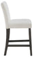 Alba Boucle Upholstered Counter Chair White (Set of 2)