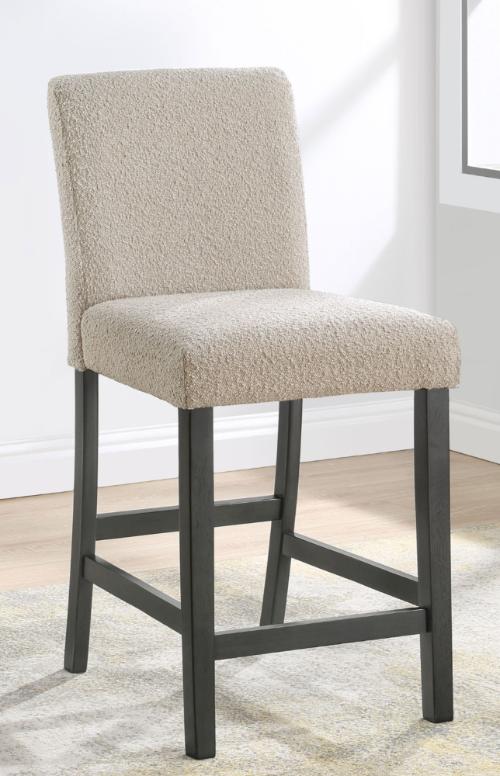 Alba Boucle Upholstered Counter Chair Beige (Set of 2)