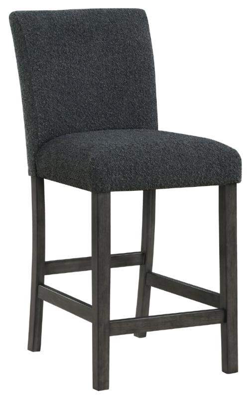 Alba Boucle Upholstered Counter Chair Black (Set of 2)