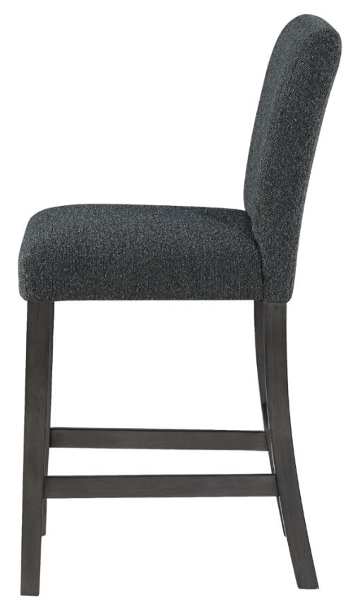 Alba Boucle Upholstered Counter Chair Black (Set of 2)