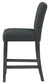 Alba Boucle Upholstered Counter Chair Black (Set of 2)