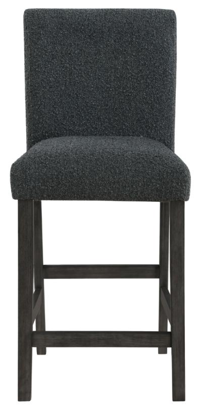 Alba Boucle Upholstered Counter Chair Black (Set of 2)