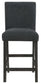 Alba Boucle Upholstered Counter Chair Black (Set of 2)