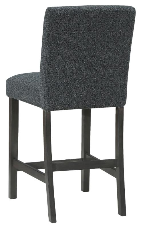 Alba Boucle Upholstered Counter Chair Black (Set of 2)