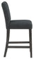 Alba Boucle Upholstered Counter Chair Black (Set of 2)