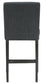 Alba Boucle Upholstered Counter Chair Black (Set of 2)