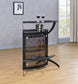 Dallas 2-shelf Curved Freestanding Home Bar Cabinet Black