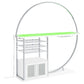 Risley 2-door Circular LED Home Bar Cabinet White High Gloss