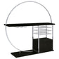 Risley 2-door Circular LED Home Bar Cabinet Dark Charcoal