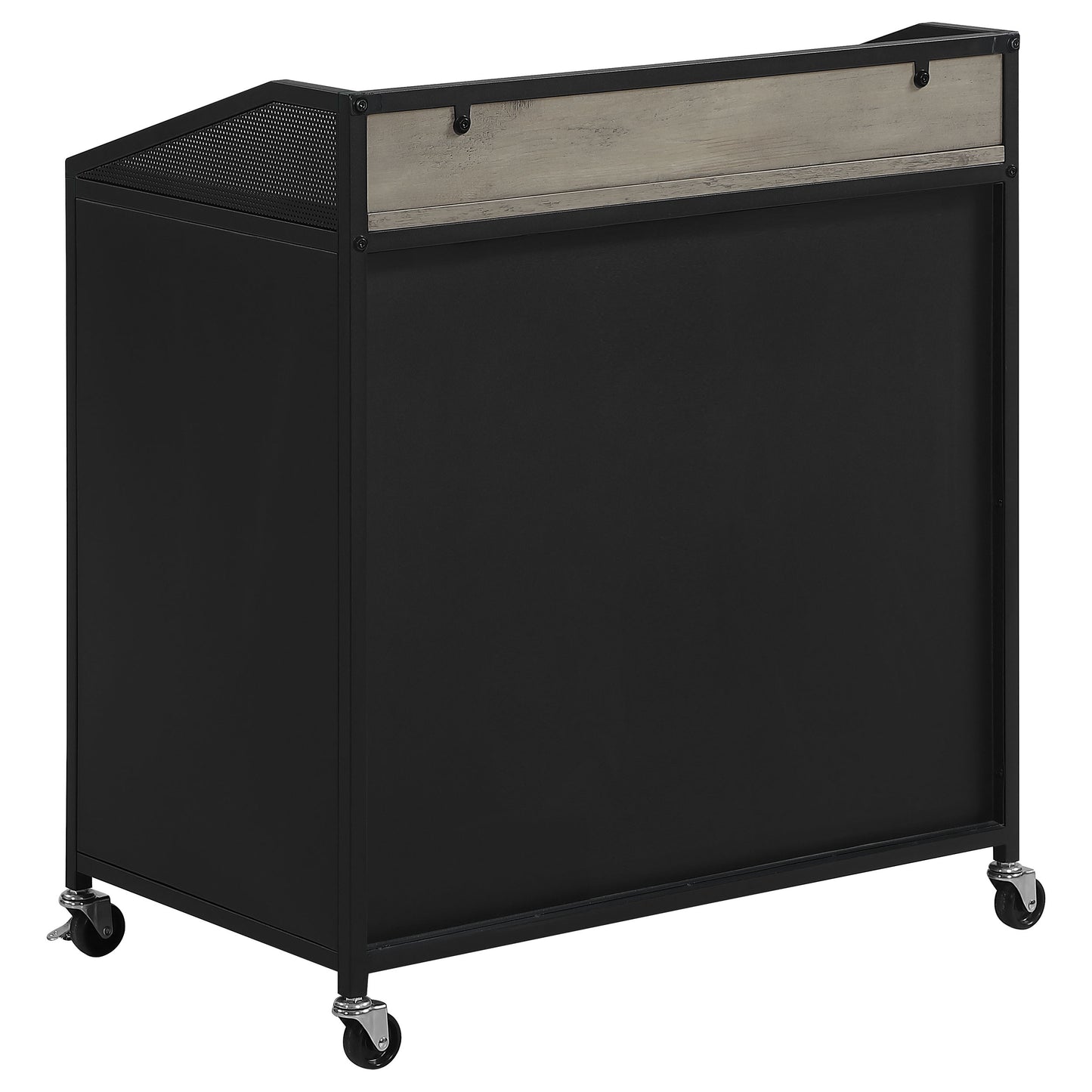 Arlette 2-door Mobile Home Bar Wine Cabinet Sandy Black