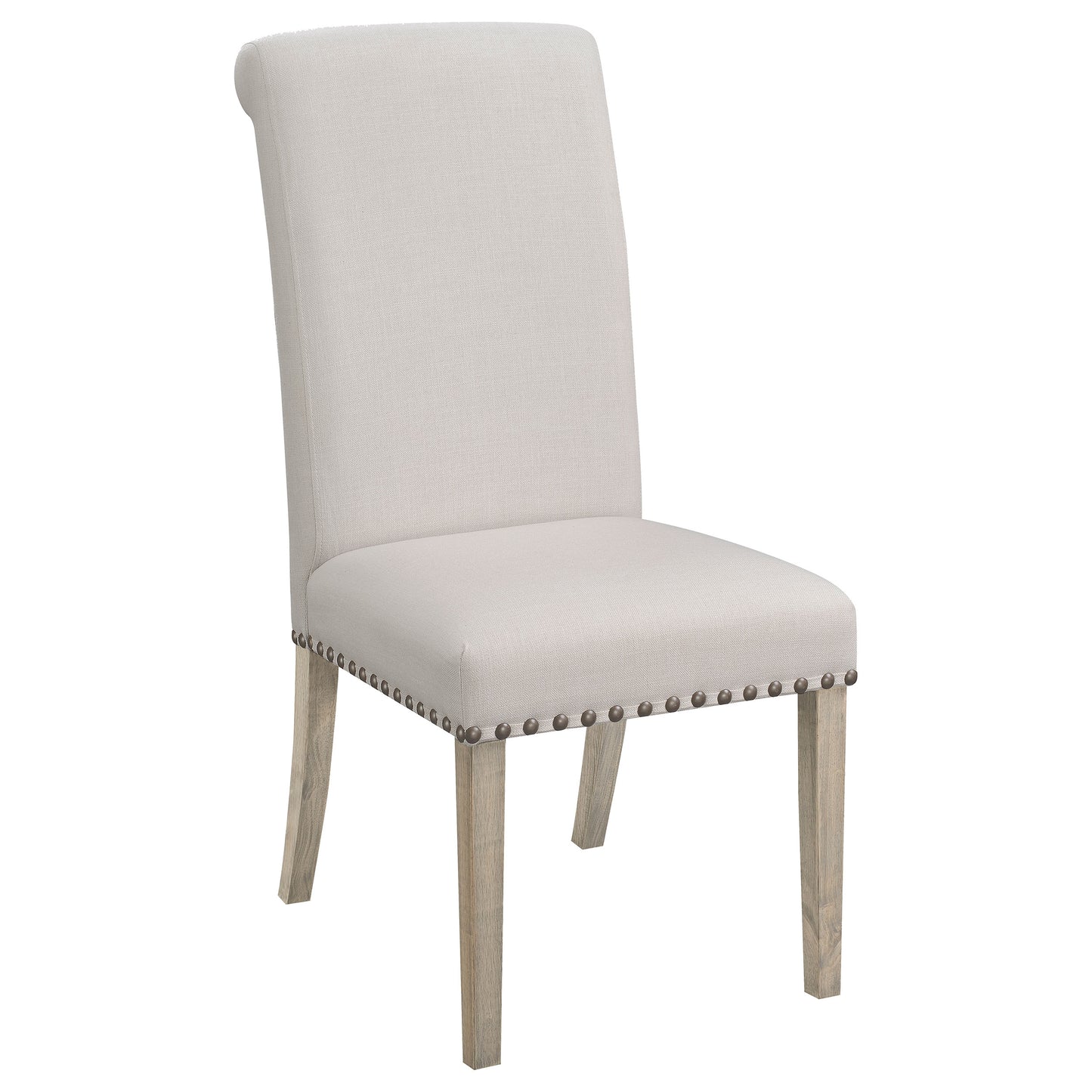 Salem Fabric Upholstered Dining Side Chair Beige (Set of 2)