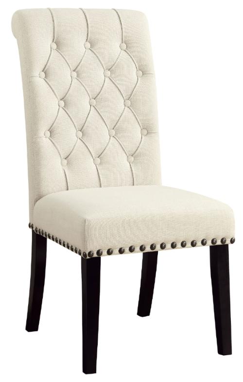 Alana Fabric Upholstered Dining Side Chair Beige (Set of 2)