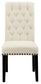 Alana Fabric Upholstered Dining Side Chair Beige (Set of 2)