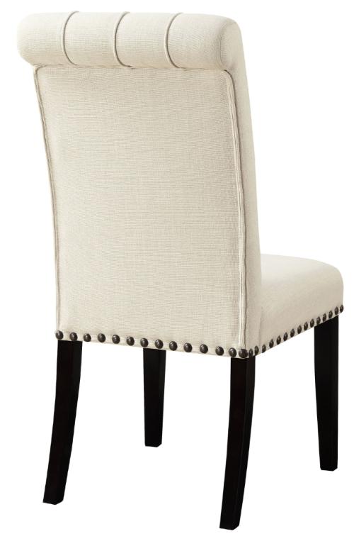 Alana Fabric Upholstered Dining Side Chair Beige (Set of 2)