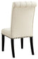 Alana Fabric Upholstered Dining Side Chair Beige (Set of 2)