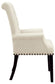 Alana Fabric Upholstered Dining Arm Chair Beige