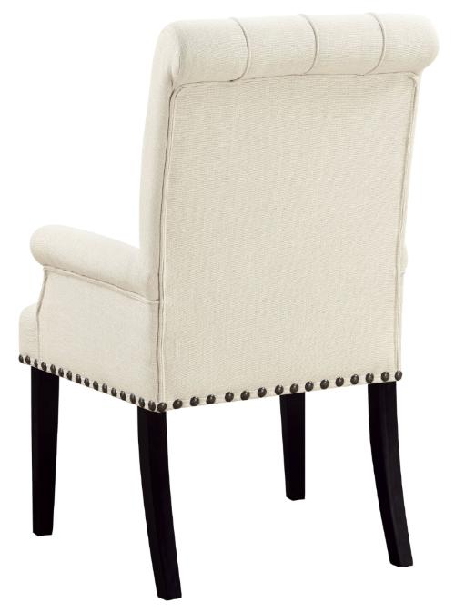 Alana Fabric Upholstered Dining Arm Chair Beige