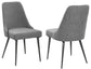 Alan Fabric Upholstered Dining Side Chair Grey (Set of 2)