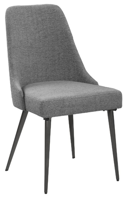 Alan Fabric Upholstered Dining Side Chair Grey (Set of 2)